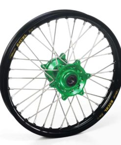 Haan Wheels, Komplett Hjul, 2,15, 19", BAK, SVART GRÖN, Kawasaki 06-17 KX450F, 03-08 KX250, 04-17 KX250F, 03-08 KX125