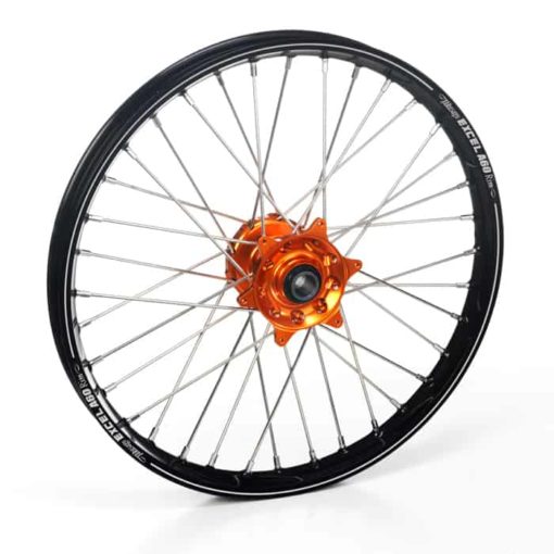 Haan Wheels, Komplett Hjul A60, 1,6, 21", FRAM, SVART ORANGE, KTM 16-17 450 EXC-F, 15-17 450 SX-F, 16-17 250 EXC/250 EXC-F, 15-17 250 SX/250 SX-F, 16-17 350 EXC-F/200 EXC/300 EXC/500 EXC, 15-17 350 SX-F, 16 125 EXC, 15-17 125 SX/150 SX, 17 125 XC-W/150 XC
