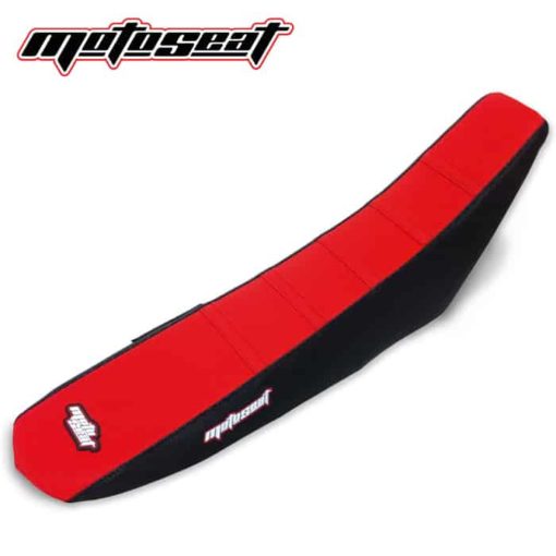 Moto Seat, Ribbat Överdrag, SVART RÖD, Honda 17 CRF450R/CRF-RX 450