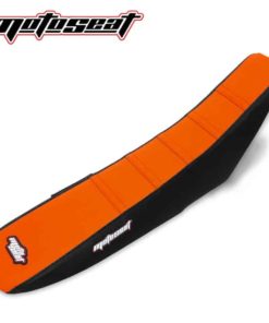 Moto Seat, Ribbat Överdrag, ORANGE SVART, KTM 08-11 450 EXC-F, 07-10 450 SX-F, 08-11 250 EXC/250 EXC-F, 07-10 250 SX/250 SX-F, 11 350 EXC-F, 10 350 SX-F, 08-11 125 EXC/200 EXC/300 EXC/530 EXC, 07-10 125 SX, 08 144 SX, 09-10 150 SX, 08-10 400 EXC, 07-08 50